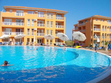 Apartments Studio with shared pool and balcony at Tankovo 3 km away from the beach