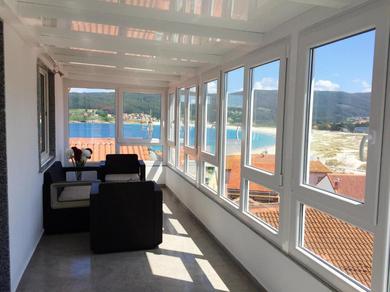Apartments 2 bedrooms appartement at Laxe 80 m away from the beach with sea view and furnished terrace
