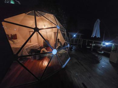 Luxury tent villa candy glamping