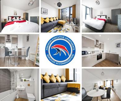Apartments 40 & 20 PERCENT OFF MONTHLY & WEEKLY STAYS, PERFECT FOR BUSINESS, FAMILIES, RELOCATIONS AND LEISURE- Book Today at Premium Executive Serviced Apartments - Birmingham City Center - WestGate, 1 Bed Apt, FREE WI-FI