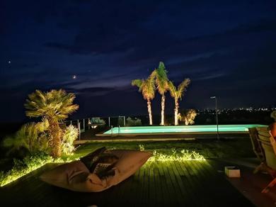 Luxury villa with amazing sunset view