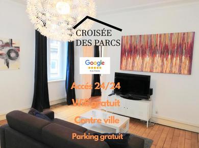Апартаменты Appart'hôtel le Halles - CROISÉE DES PARCS - Center Parc & Sainte-Croix à 20 min - Wifi, parking gratuit, centre-ville, GARE à 500m, Facture sur demande