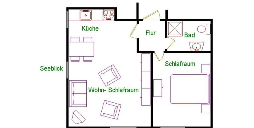 Апартаменты Gaestehaus-Achtern-Diek-Wohnung-11
