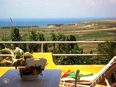 Holiday home 2 bedrooms house with sea view furnished terrace and wifi at Agrigente 5 km away from the beach