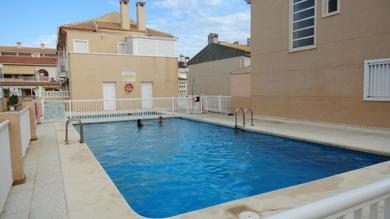 Holiday home 3 bedrooms bungalow at Santa Pola 100 m away from the beach with city view shared pool and furnished terrace