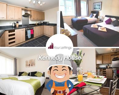 Guest house 6-bedroom Contractor House with 6 bathrooms, Free WiFi and Parking - Kennedy House by Your Lettings Peterborough