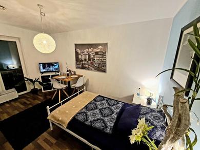 Апартаменты Modernes Einzelzimmer -Room Paul Newman- nahe Frankfurt, mit Mini Küche