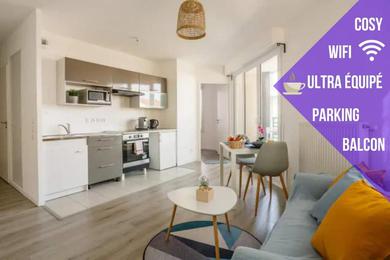 Apartments Appart'Hôtel- Le Bright Athis - 5min aéroport Orly - Private Parking FREE WIFI