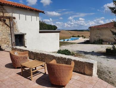 French Farmhouse Retreat with pool & superb views.