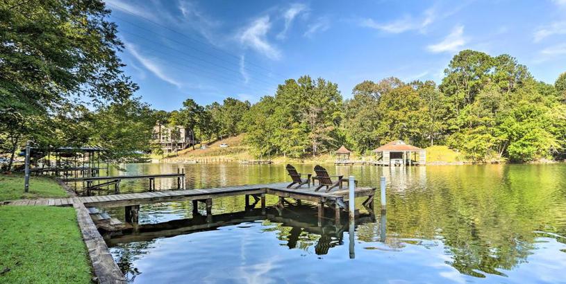 Дом отдыха Waterfront Lake Martin Home with Private Dock and View