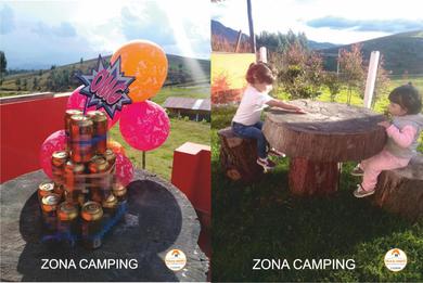 Кемпинг Acomodación en Camping incluye cama, sofá, hamaca, zona fogata, bebidas calientes, baños y ducha