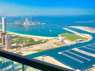 SuperHost - Incredible Full Sea and Dubai Eye View in Marina