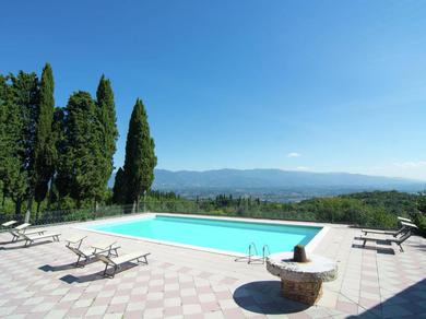 Lovely estate not far from Florence on a hill with olives trees and cypresses