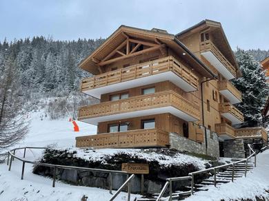 Meribel Centre La Chaudanne - Chalet Épervière - 3 bedrooms ski in & out apartment - 1 minute to main ski lifts, 5 minutes walk to center of Meribel