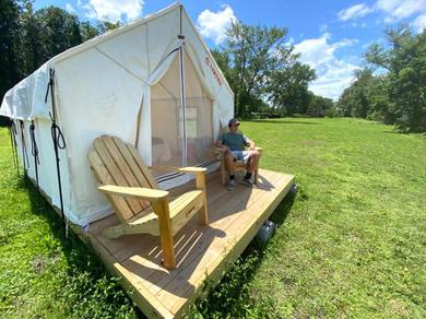 Luxury tent Tentrr State Park Site - NY Canals - Yankee Hill Getaway Site C - Single Camp