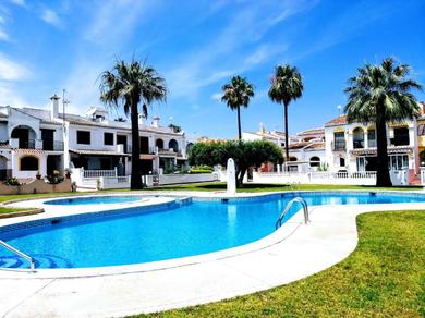 2 bedrooms house with shared pool furnished garden and wifi at Torrevieja 1 km away from the beach