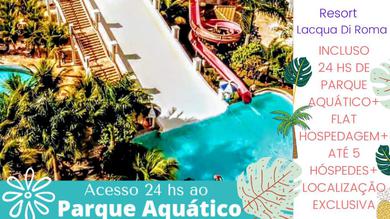 Aparthotel Resort Lacqua Di Roma com Super Parque Aquático INCLUSO para sua família!