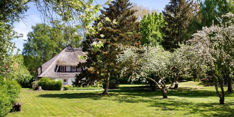 Дом отдыха Reetdachhaus mit Nähe zur Ostsee, Außensauna, Spielplatz & großem Garten