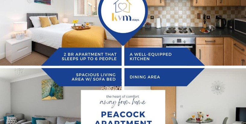 Апартаменты KVM - Peacock Apartment close to town by KVM Serviced Accommodation