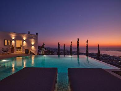 Infinity sea view hillside villa with private pool
