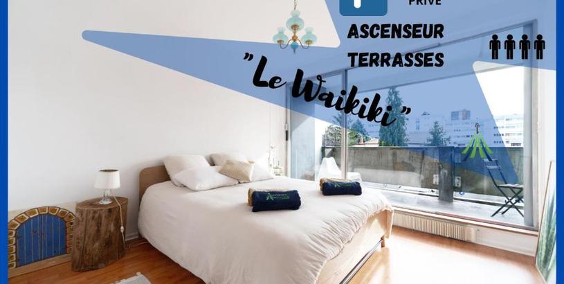 Апартаменты WAIKIKI-Garage-Terrasse-Fibre-Ensoleillé-Calme-à 10min du centre ville-Clermont-Ferrand