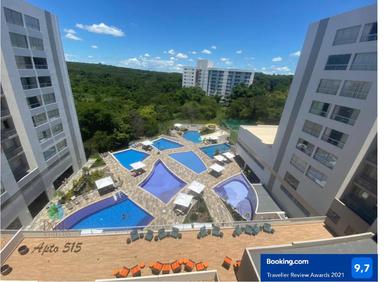 Apartments Flat Park Veredas com Vista Piscina Frigobar e Fogão