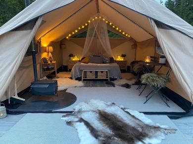 Luxury tent Glamping Tent with amazing view in the forest