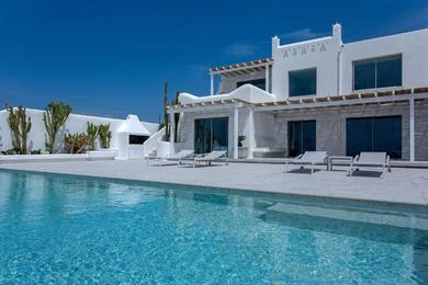 Вилла Super Luxury Mykonos Villa - Villa Saorsa - 5 Bedroom - Infinity Pool - Panoramic Sea Sunset Views
