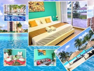 Апартаменты Escape al Caribe con una vista impresionante en Pilarita's Dream Lagoons