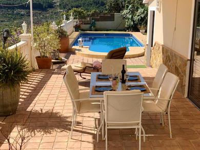 Villa 4 bedrooms villa with sea view private pool and furnished terrace at Callosa de Ensarria 9 km away from the beach