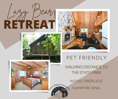 Шале Lazy Bear Retreat - Classic Cabin!