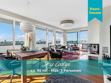 Sky Lodge - Exlusives Penthouse mit Panoramameerblick, Dachterrasse und Kamin