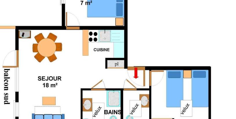 Apartments Appartement Aussois, 3 pièces, 6 personnes - FR-1-508-41
