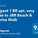 Apartments Elegant 1 BR apt. very close to JBR Beach & Marina Walk