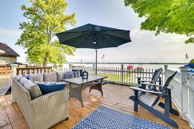  Waterfront Long Lake Cottage with Deck and Fire Pit!