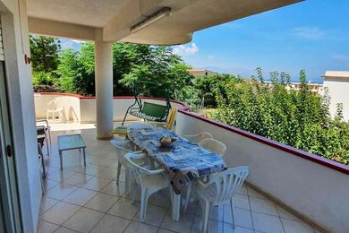 Апартаменты 3 bedrooms appartement at Alcamo 100 m away from the beach with sea view enclosed garden and wifi
