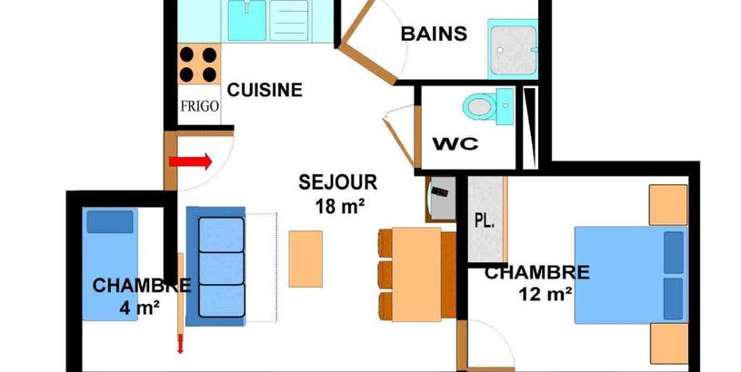 Apartments Appartement Aussois, 2 pièces, 6 personnes - FR-1-508-239