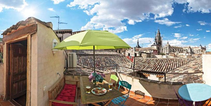 Apartments Casa Catedral - terraza privada con vistas en el corazón de Toledo