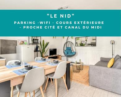 Le Nid - Cours exterieure - Parking - Wifi