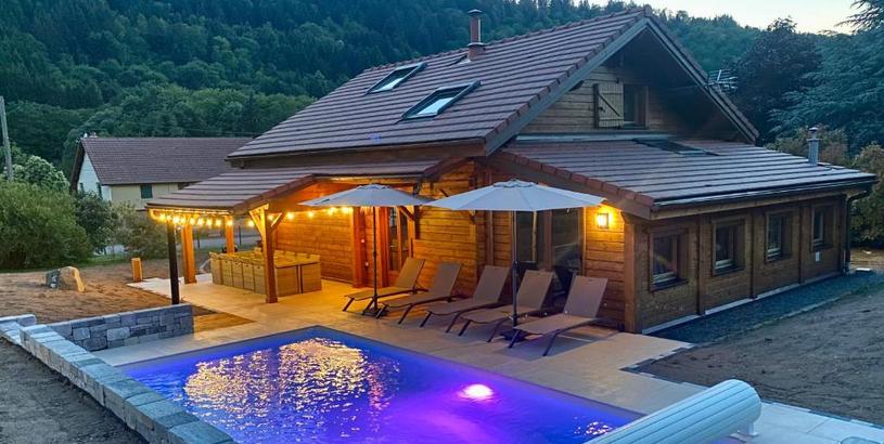 Шале Gîte Chalet avec bain nordique et piscine 11 pers Hautes Vosges