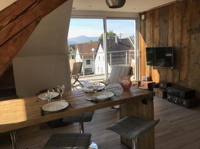 Апартаменты Appartement chaleureux et lumineux avec vue ! au centre Alsace