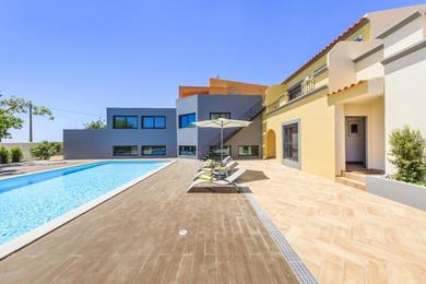 Отель 4 bedrooms house with sea view shared pool and enclosed garden at Quelfes