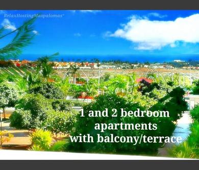 5 minutes close by Playa del Inglés-1&2BR aptm with view & private terrace for 2 persons