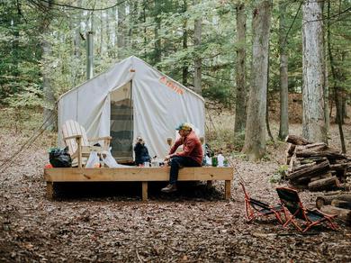 Luxury tent Tentrr - Forest with a Trout Creek