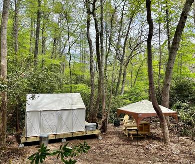 Hotel Tentrr Signature Site - Hellbender Hollar Campsite at Riversong