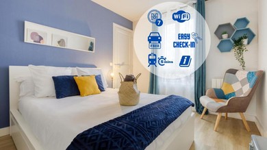Apartments Bee Home Metro 7 + RER C + Easy Check-in + Parking