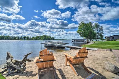 Holiday home Large Lakefront Cottage with Boat Dock and Beach!