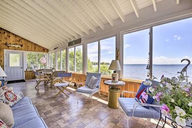  Waterfront Alburgh Getaway with Private Beach!
