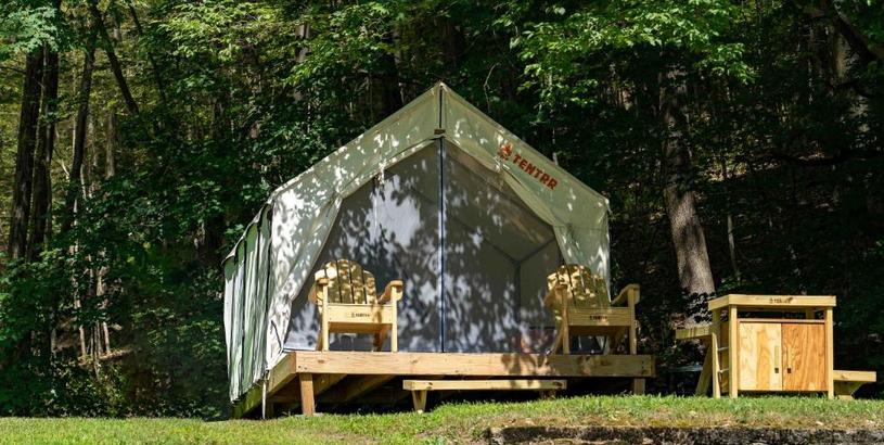 Luxury tent Tentrr State Park Site - NY Taconic State Park Rudd Pond A - Double Camp