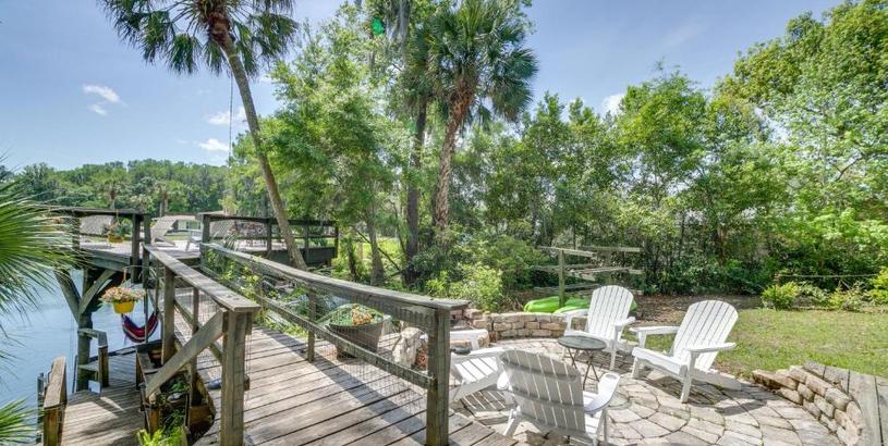 Дом отдыха Riverside Dunnellon House with Private Dock and Kayaks!